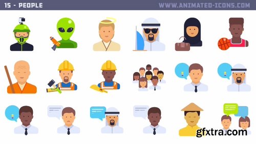 Videohive 1000+ Flat Animated Icons Pack 21539748