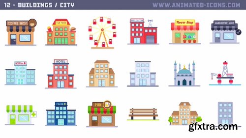 Videohive 1000+ Flat Animated Icons Pack 21539748