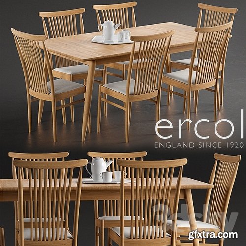 Ercol Teramo Medium Extending Dining Table, Ercol Teramo Dining Chair