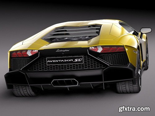 TurboSquid - Lamborghini Aventador LP720-4 50th Anniversary 2013 3D Model