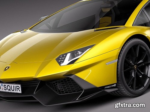 TurboSquid - Lamborghini Aventador LP720-4 50th Anniversary 2013 3D Model