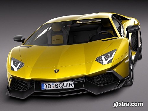 TurboSquid - Lamborghini Aventador LP720-4 50th Anniversary 2013 3D Model