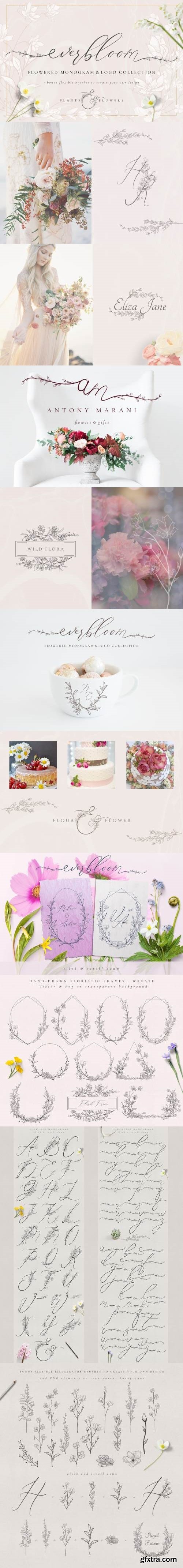 Flowered Monogram & Logo Collection