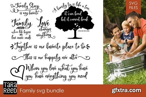 CreativeMarket - Family SVG Bundle 2444800