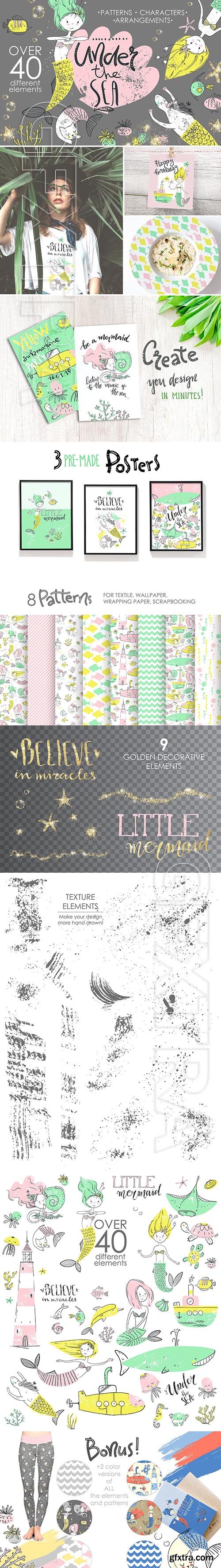 CreativeMarket - Under the SEA Graphic KIT 2444101