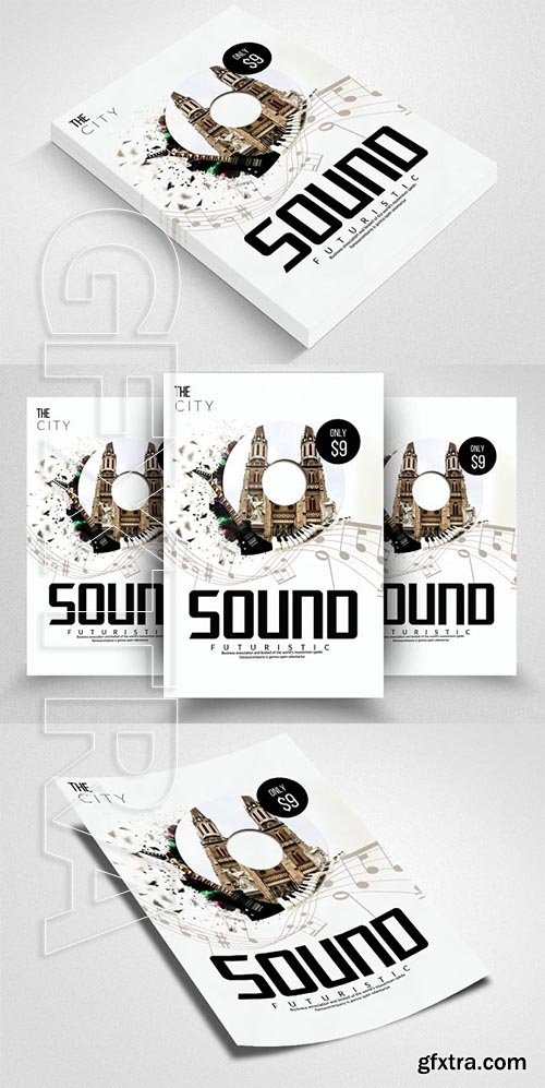 CreativeMarket - Electro Music Sound Flyer Templates 2415160