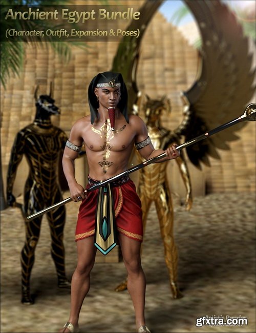 Daz3D - Ancient Egypt Bundle (Character, Outfit, Expansion and Poses)