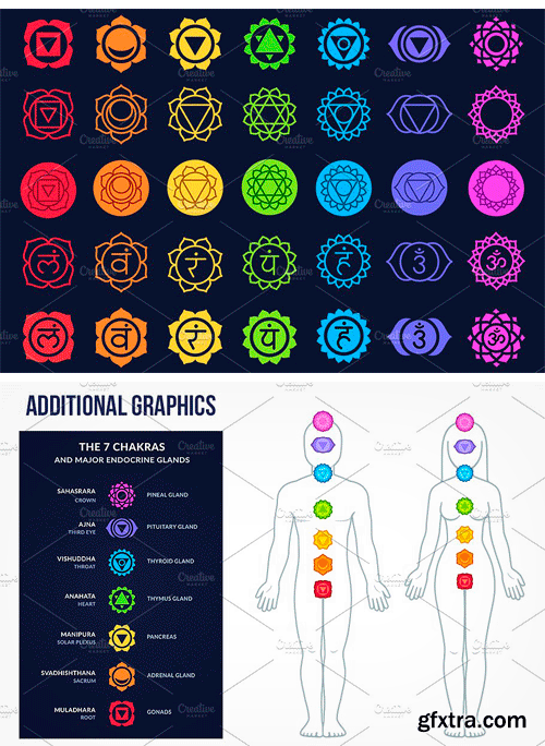 CM - Chakras Symbols Set 2423644