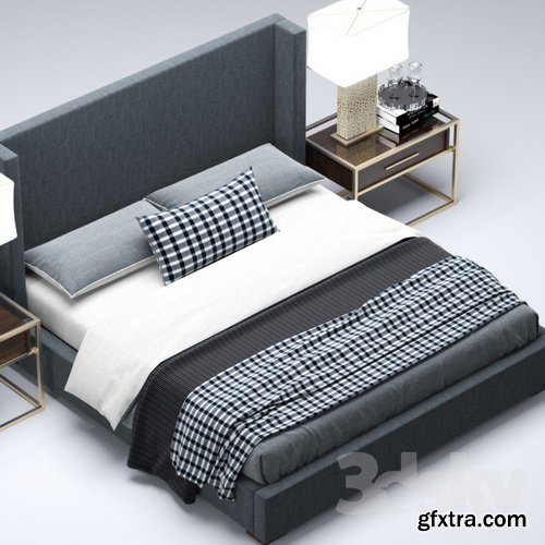 3dsky - RH Modern custom shelter platform bed