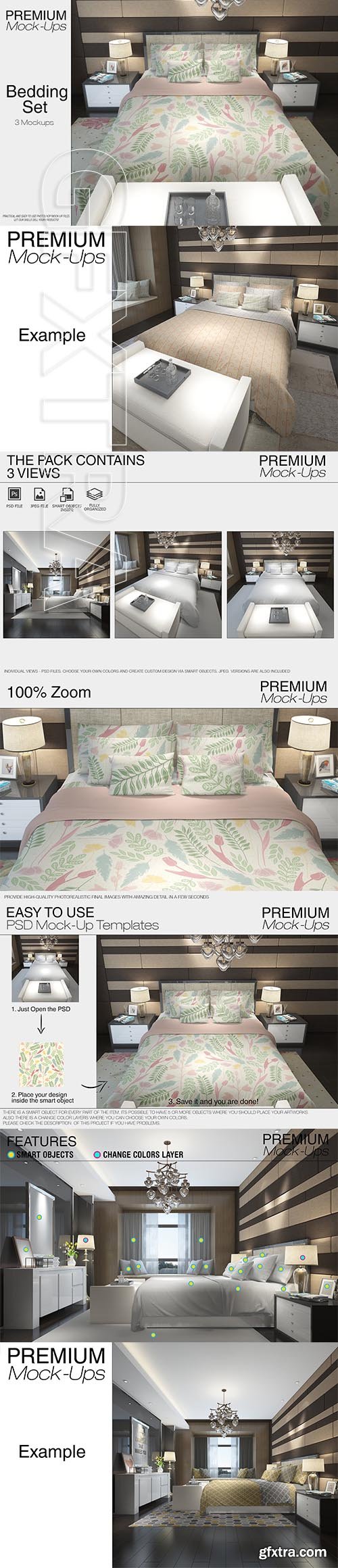 CreativeMarket - Bedding Mockup Set 2364353