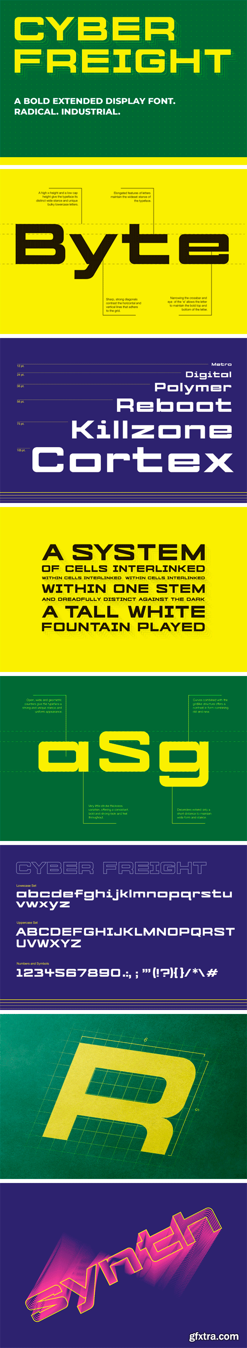 CM - Cyber Freight - Industrial Sans Font 2420398