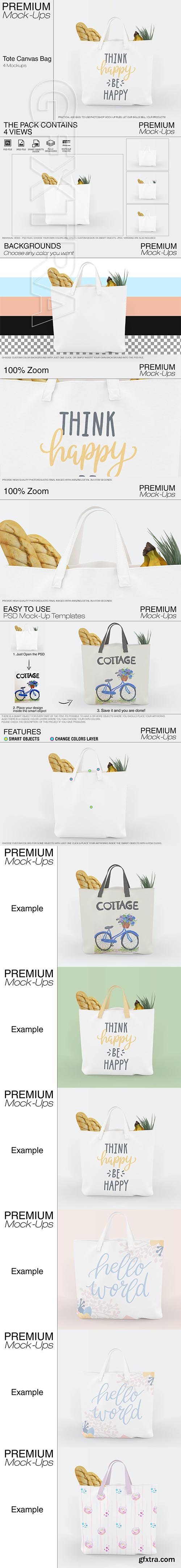 CreativeMarket - Tote Canvas Bag Mockups 2334684