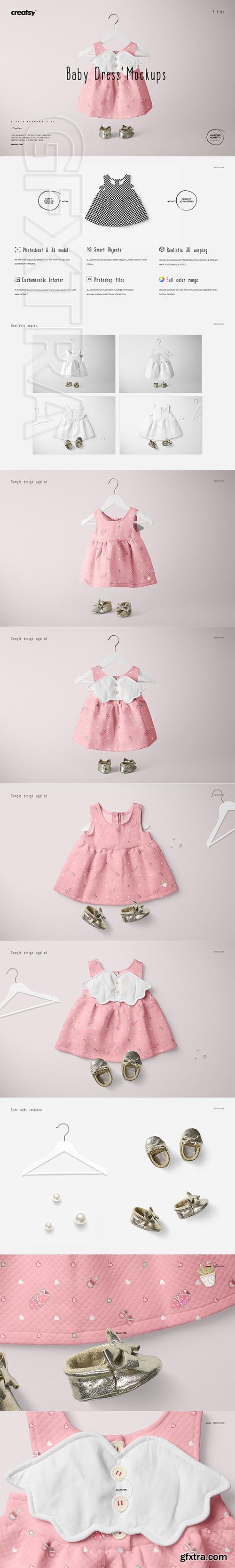 CreativeMarket - Baby Dress Mockup Set 4 2476393