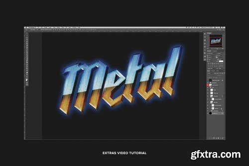 CreativeMarket 80\'s Metal Photoshop Text Effect 2138793