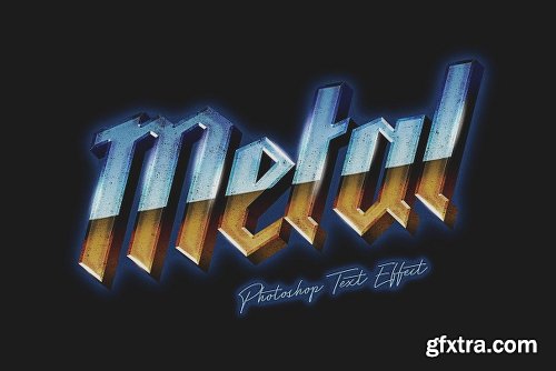 CreativeMarket 80\'s Metal Photoshop Text Effect 2138793