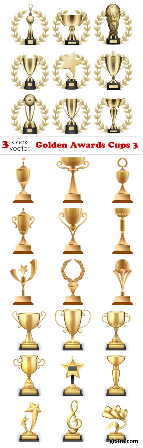 Vectors - Golden Awards Cups 3