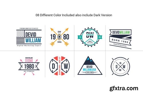 CreativeMarket Retro Badge Logo Collection Bundle 2132814