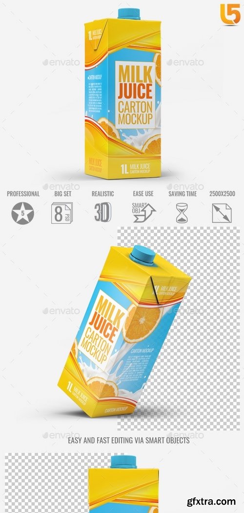 GraphicRiver - Milk or Juice Carton Mock-Up v1 21790758