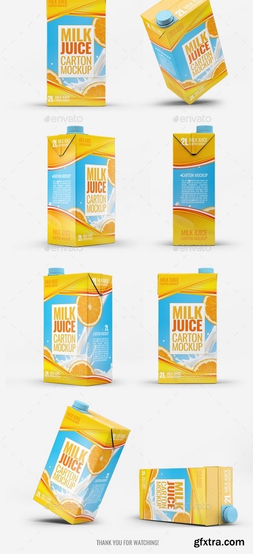 GraphicRiver - Milk or Juice Carton Mock-Up v2 21791146
