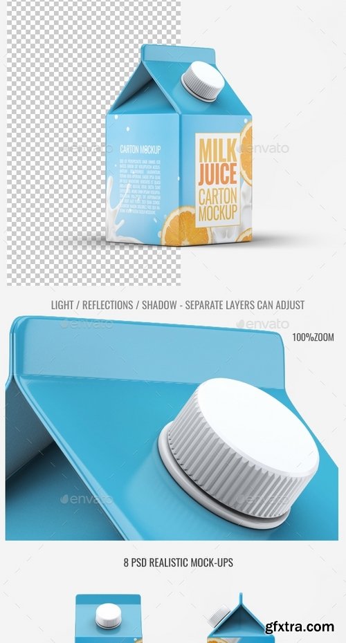 GraphicRiver - Milk or Juice Carton Mock-Up v4 21791464