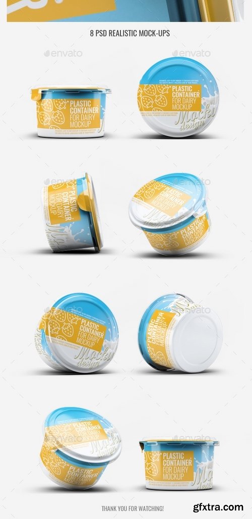 GraphicRiver - Plastic Container for Dairy Mock-Up 21792519