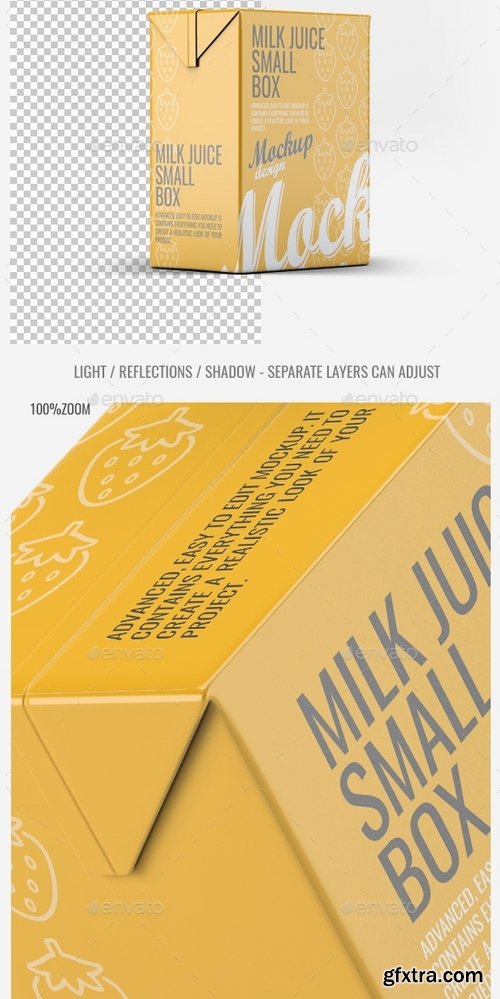 GraphicRiver - Milk or Juice Small Box Mock-Up 21799404