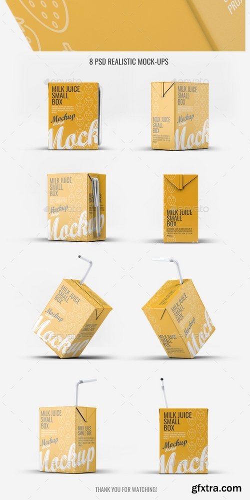 GraphicRiver - Milk or Juice Small Box Mock-Up 21799404