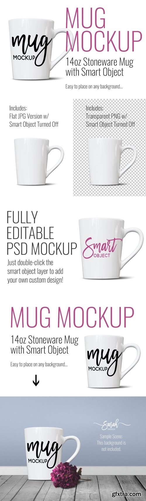 CM - 14oz Tapered Mug Mockup 2076692