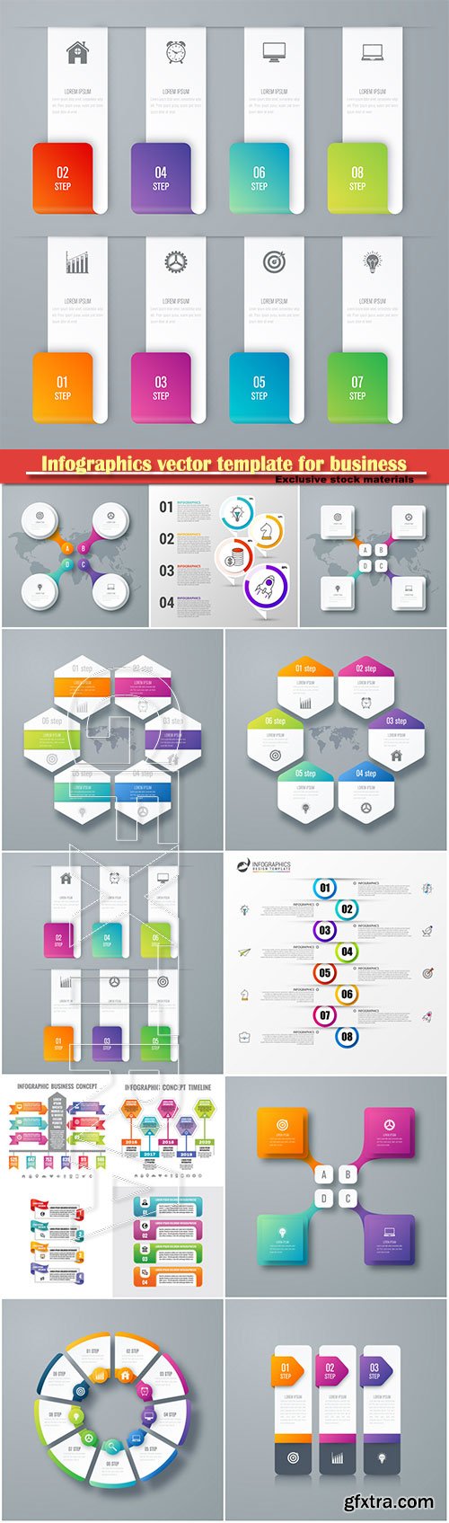 Infographics vector template for business presentations or information banner # 61