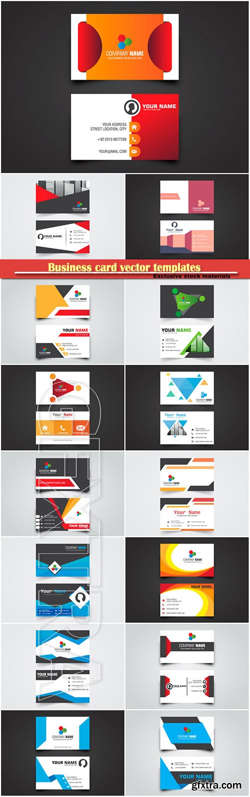 Business card vector templates # 38