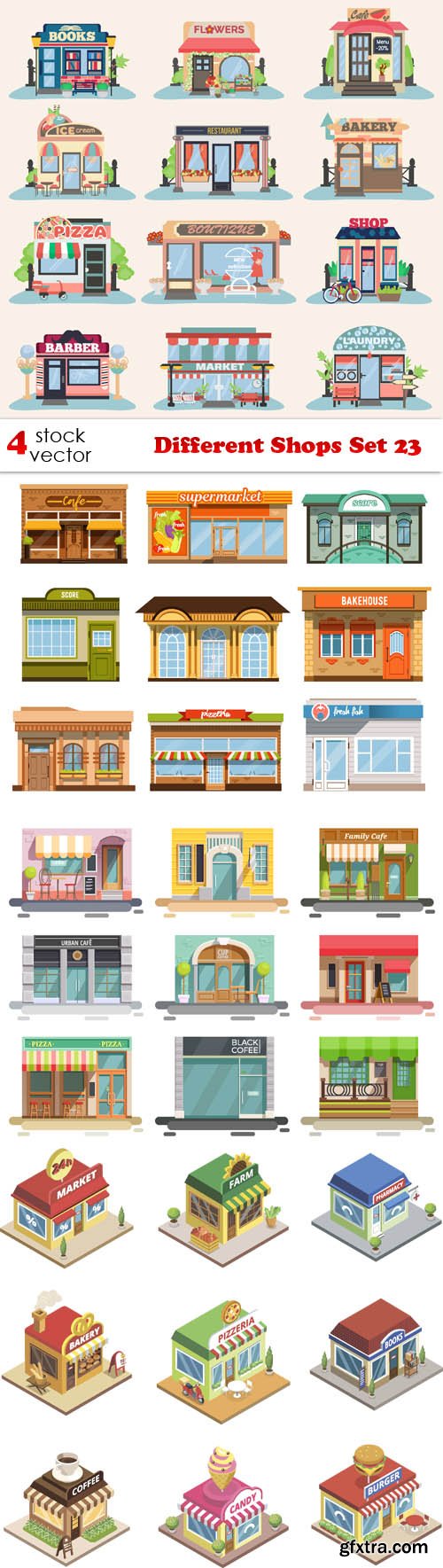 Vectors - Different Shops Set 23