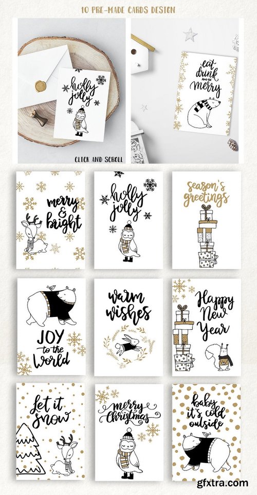 CreativeMarket Warm Wishes greeting collection 2133590