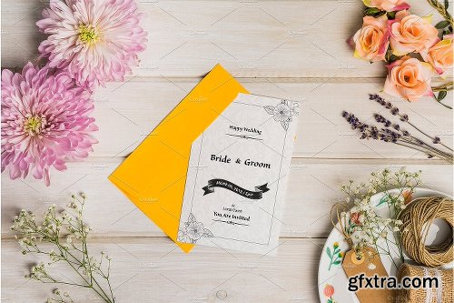 CreativeMarket Wedding Invitation Card 2091813