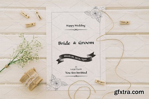 CreativeMarket Wedding Invitation Card 2091813