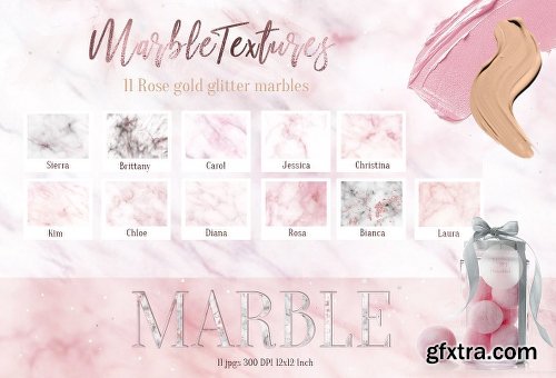 CreativeMarket Agate stone + Rose Gold Textures 2373205