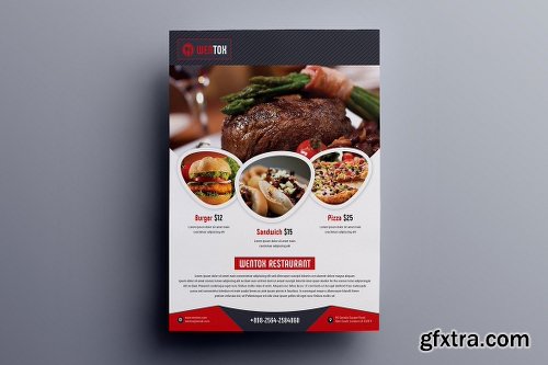 CreativeMarket Restaurant Flyer 2381301