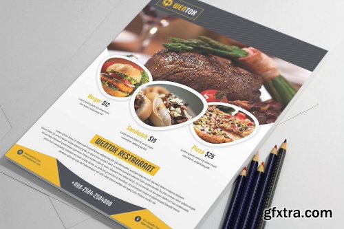 CreativeMarket Restaurant Flyer 2381301