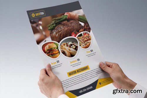 CreativeMarket Restaurant Flyer 2381301