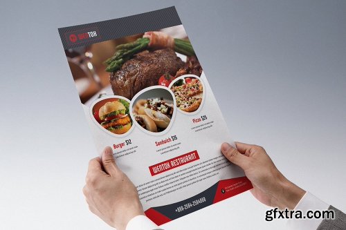 CreativeMarket Restaurant Flyer 2381301