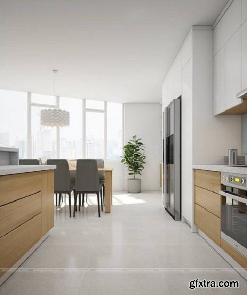 Kitchen 3D Interior Scene 05