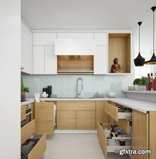 Kitchen 3D Interior Scene 05