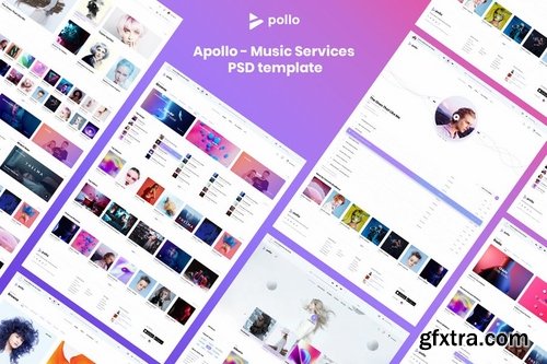 APOLLO - Online Music PSD Template ( Style 1 )