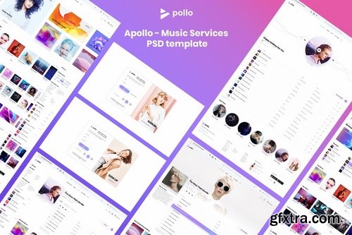 APOLLO - Online Music PSD Template ( Style 1 )