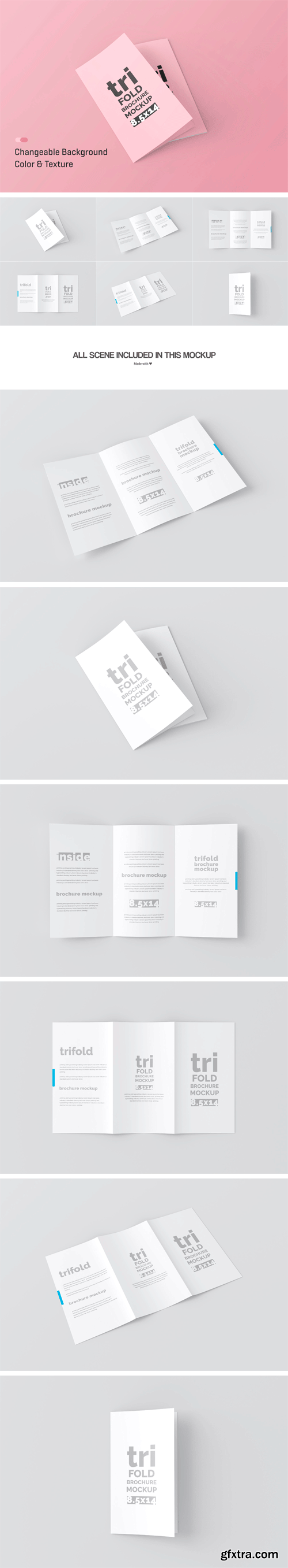 CM - 14x8.5 Trifold Brochure Mockup 2423335