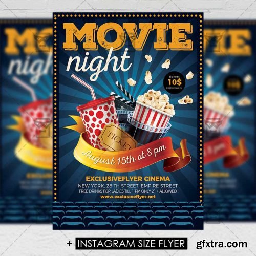 Movie Night – Premium A5 Flyer Template