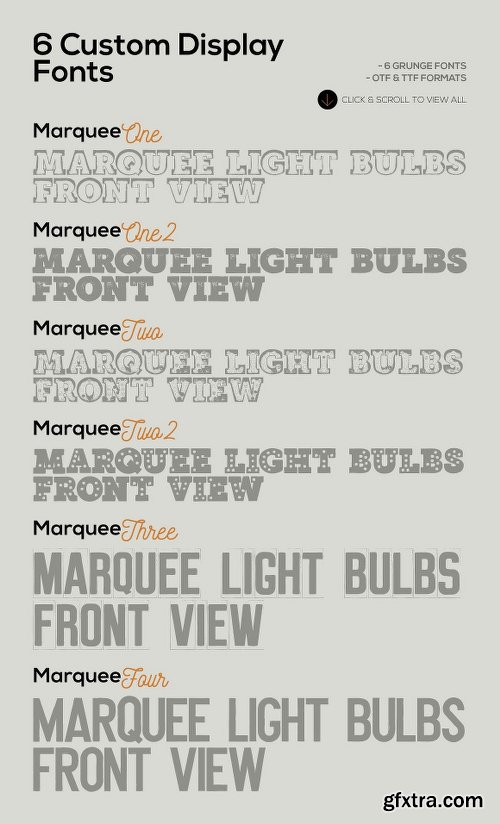 CreativeMarket Marquee Front View - Color Fonts 2453416