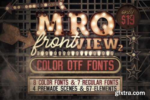 CreativeMarket Marquee Front View - Color Fonts 2453416