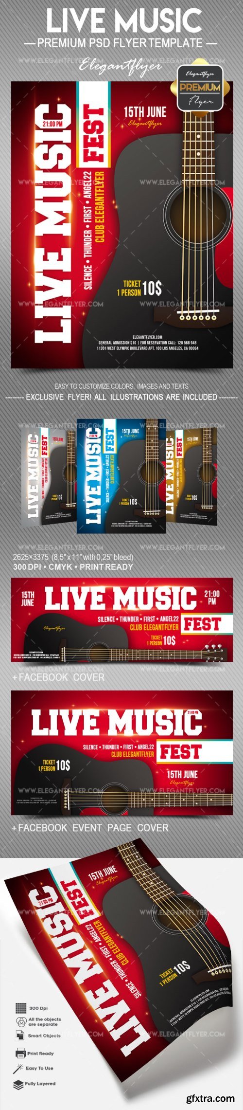 Live Music – Flyer PSD Template