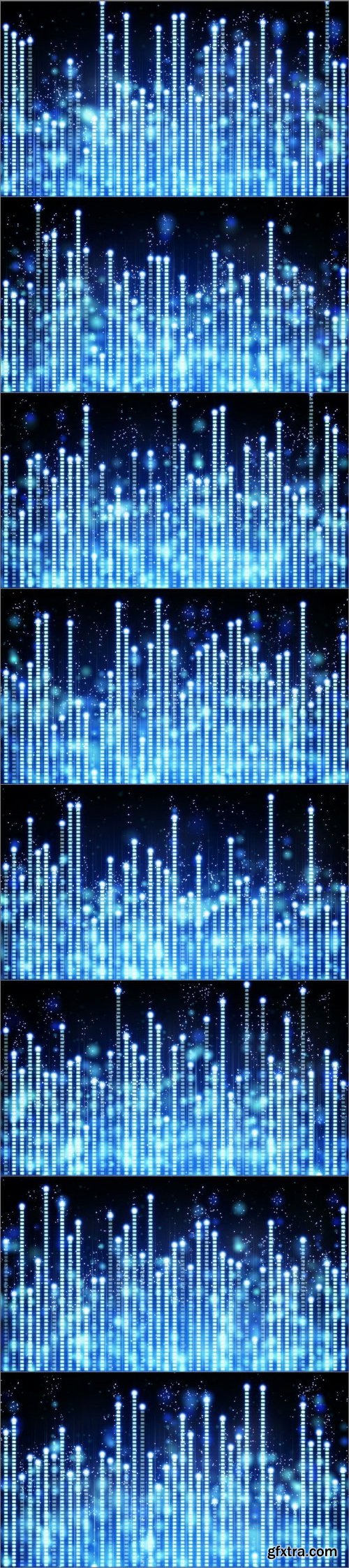 Blue Music Equalizer Seamless Loop