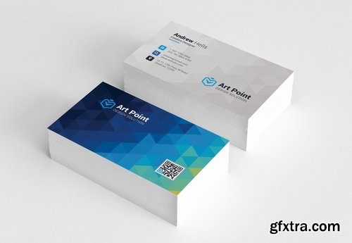 CM - Polygon Background Business Cards 2426338